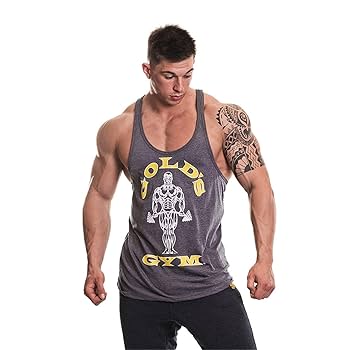 GOLD'S GYM ブラックタンクトップ Amazon.co.jp: [ゴールドジム] コットンスラブ タンク トップ
